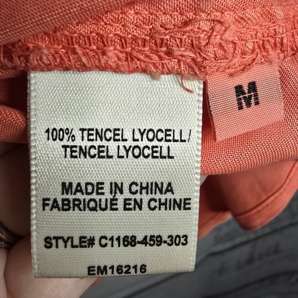 Cloth & Stone Coral Sleeveless Blouse Tanktop Vneck Women Sizd Medium - Picture 4 of 4